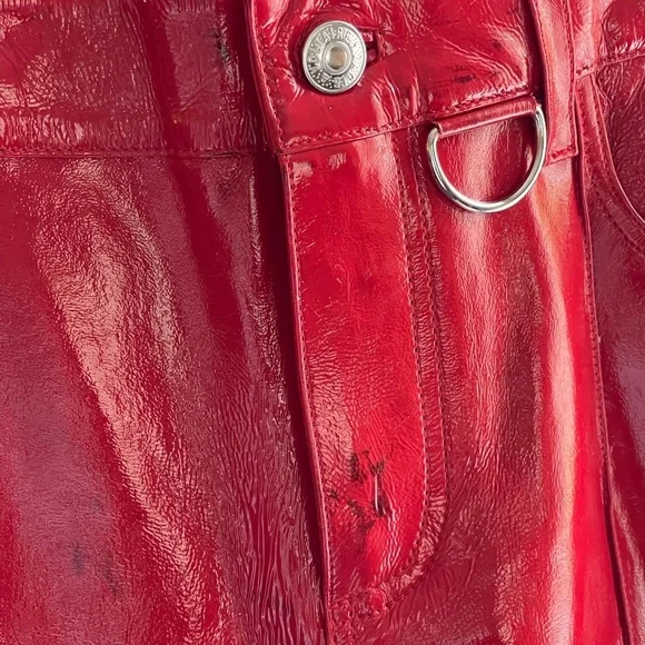 NWT Zadig & Voltaire
Red Peko Vinyle 100% Lamb Leather Pant FR 36 CALL OUT - Picture 3 of 16